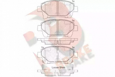 R BRAKE rb1926 -  Комплект тормозных колодок, дисковый тормоз